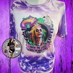 Beetle Juice, Halloween Bleached Tee S-3X